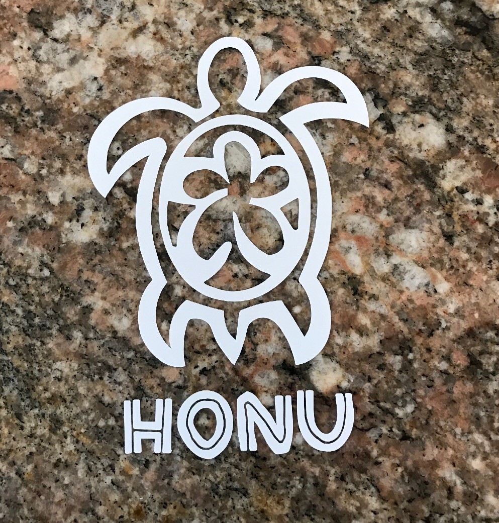 Hawaii Sea Turtle Honu Sticker – Hawaii Maui Oahu Beach Surf Wave Tropical