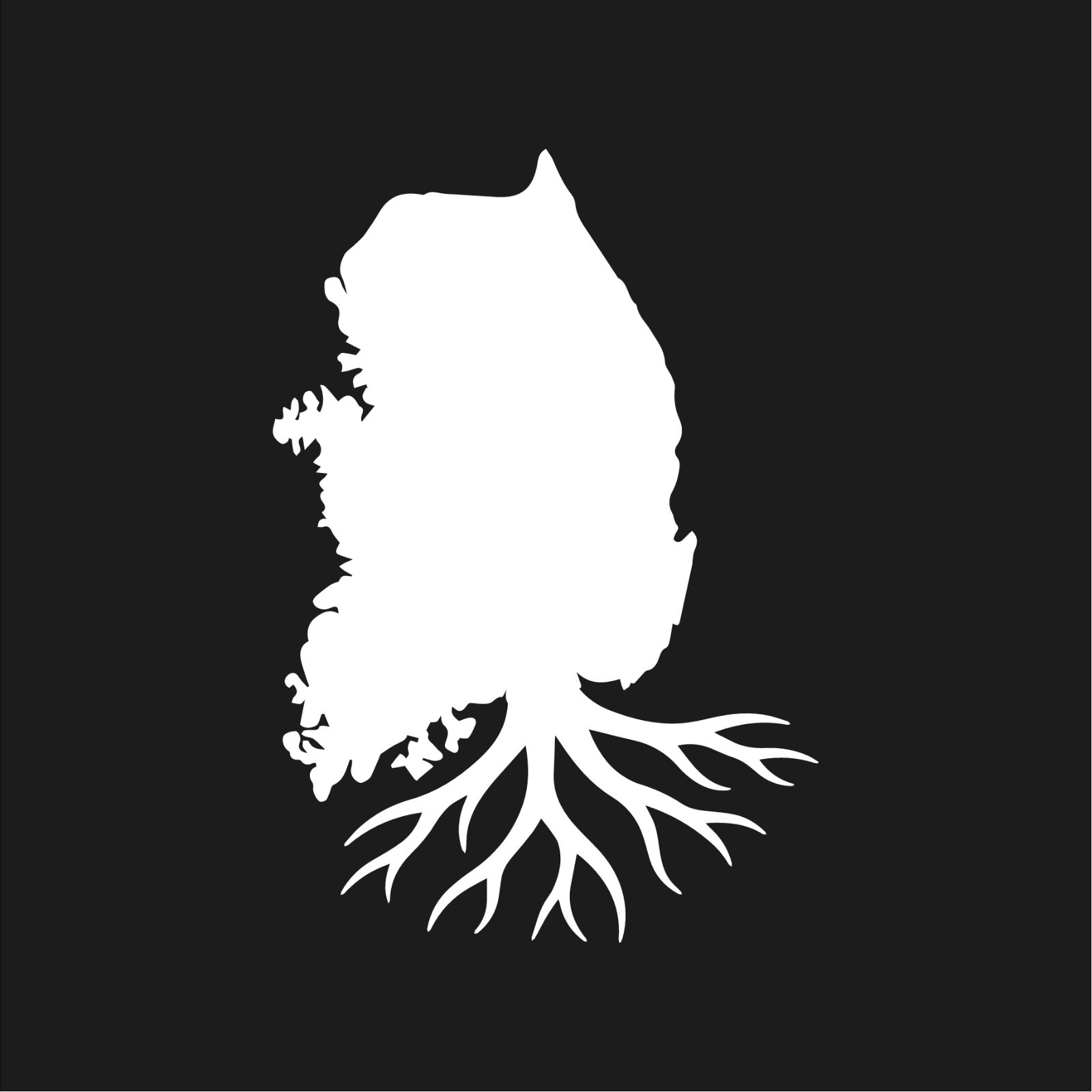South Korea Roots Country Outline Vinyl Decal South Korean Root Heritage sticker