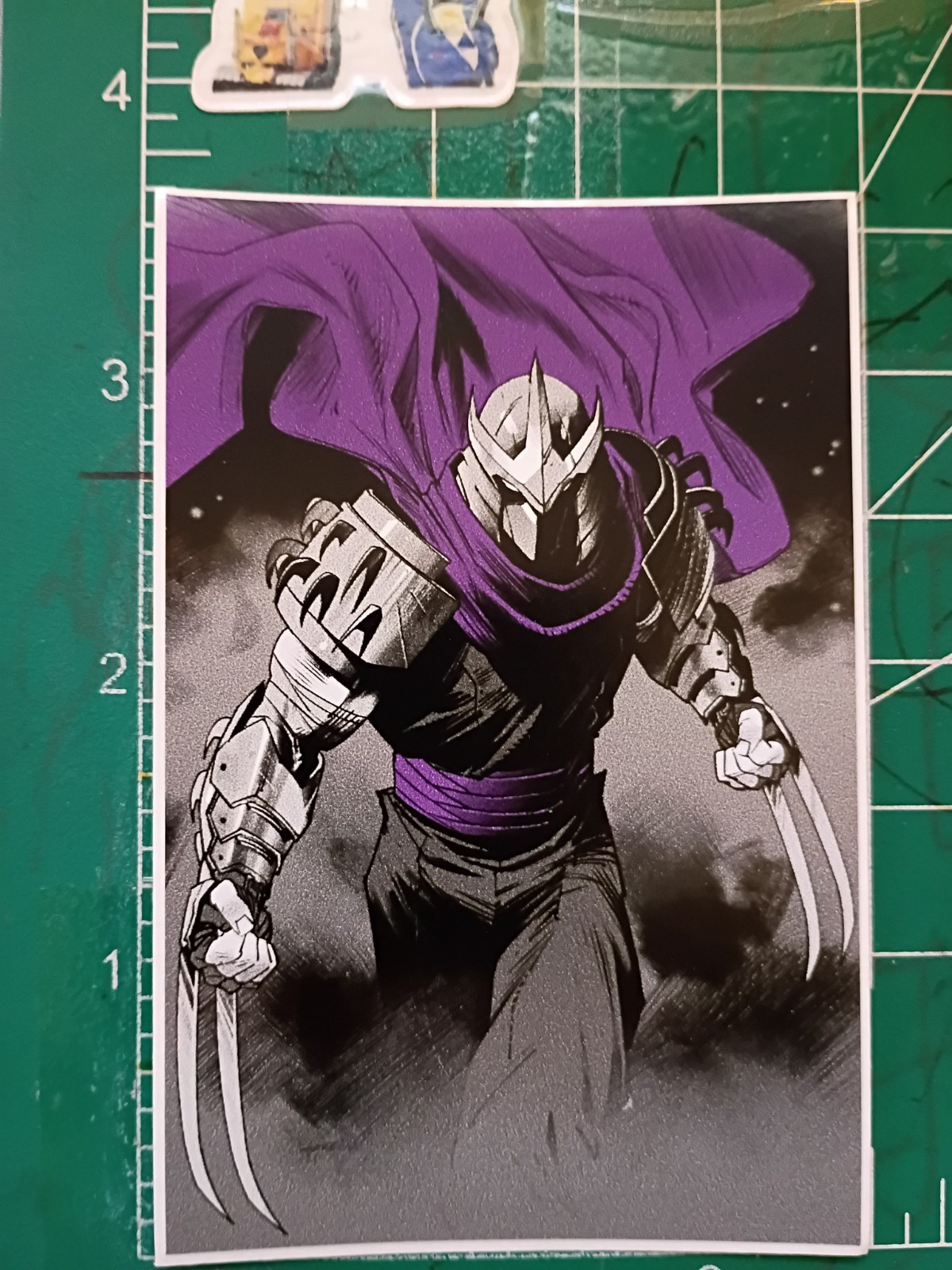 TMNT STICKER X THE SHREDDER X SQUARE 3.5X3 INCHES, VYNIL HIGH GLOSS STICKER X