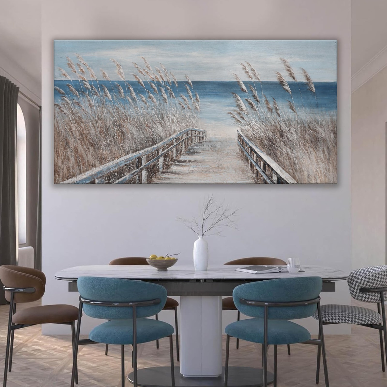 Canvas Wall Art Decor Large Modern Wall Art Decorations Blue Beach Coastal Ar…
