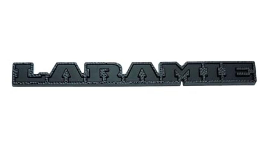 1Pc 2019 2020 Laramie Emblem 3D Badge Tailgate Rear Nameplate Sticker Black