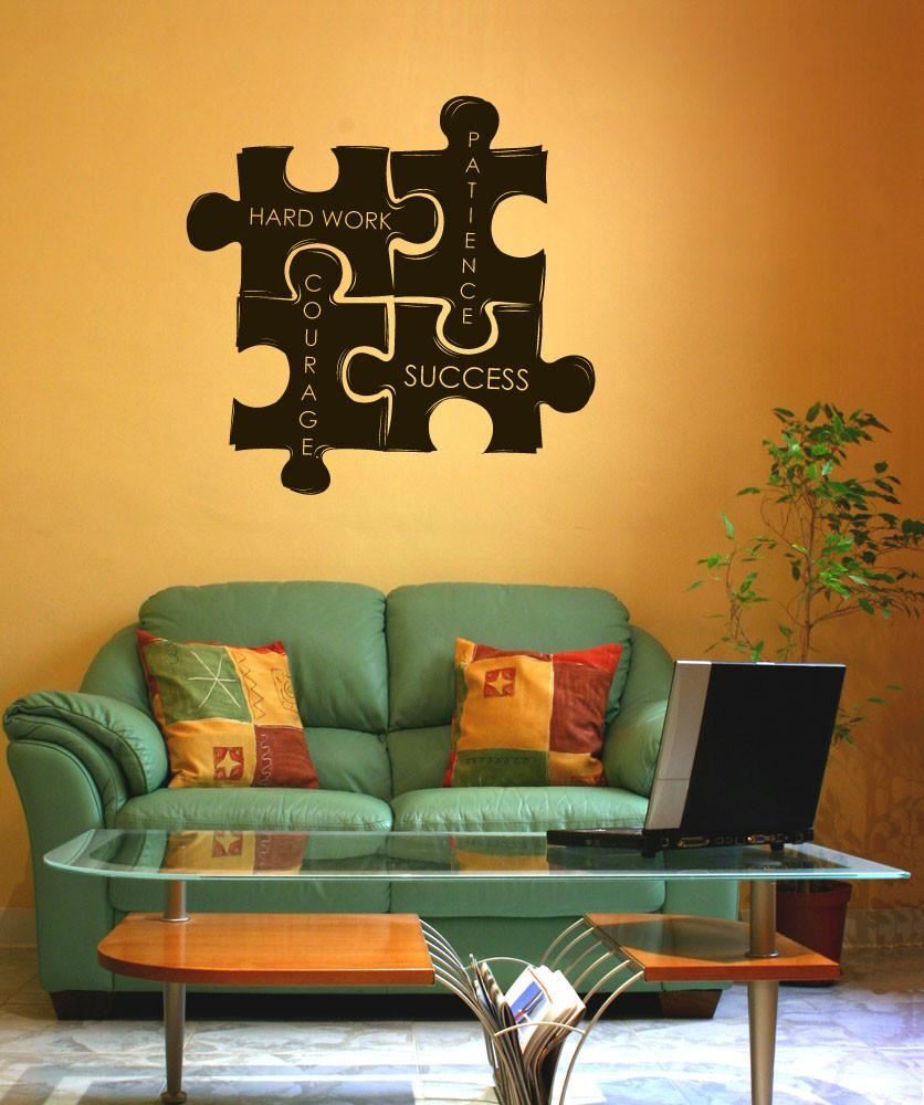Motivational Inspirational Hard Work, Patience, Courage, Success Quotes. Puzzle