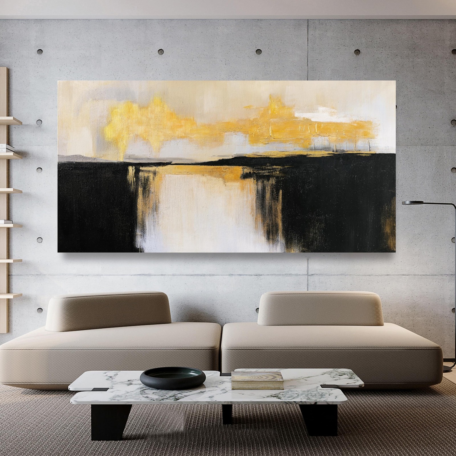 Canvas Wall Art Decor Large Wall Art Pictures For Living Room Black and Gold …