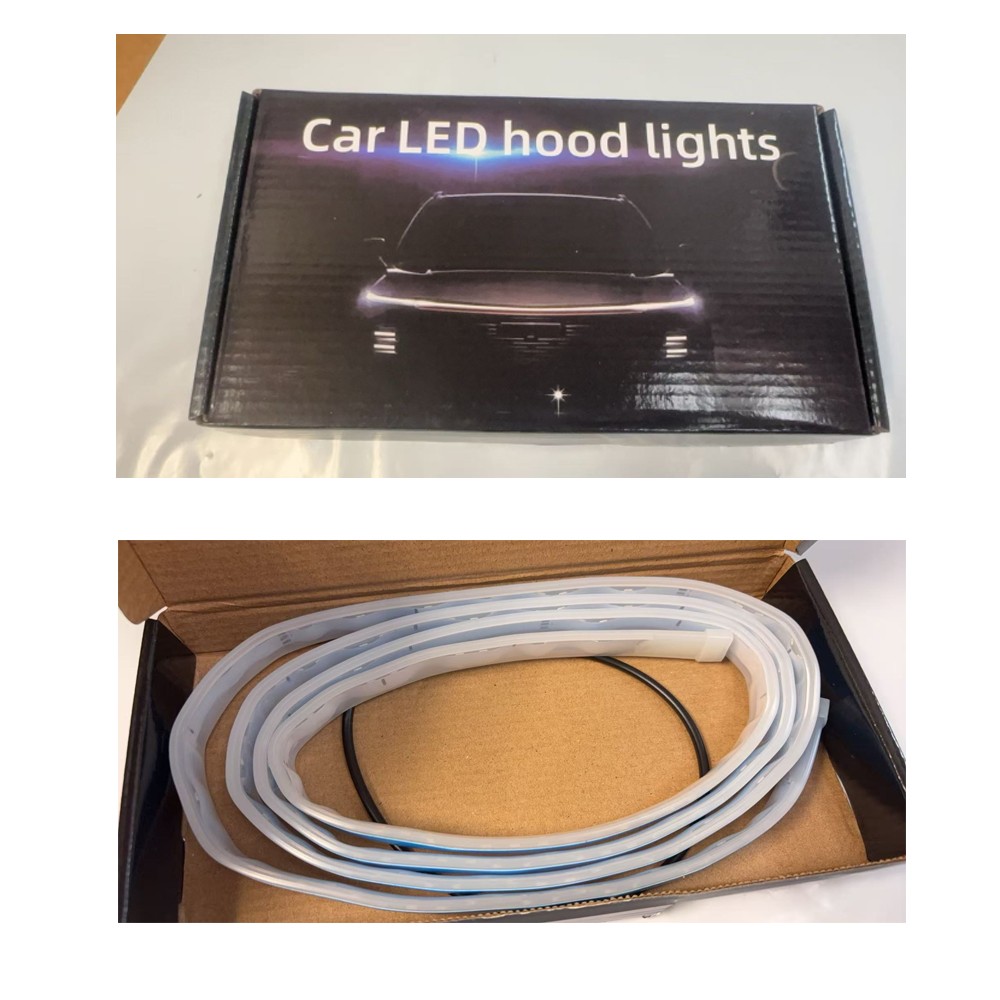 Car Front Hood LED Daytime Running – Flexible Light Strip Waterproof 180cm 12V