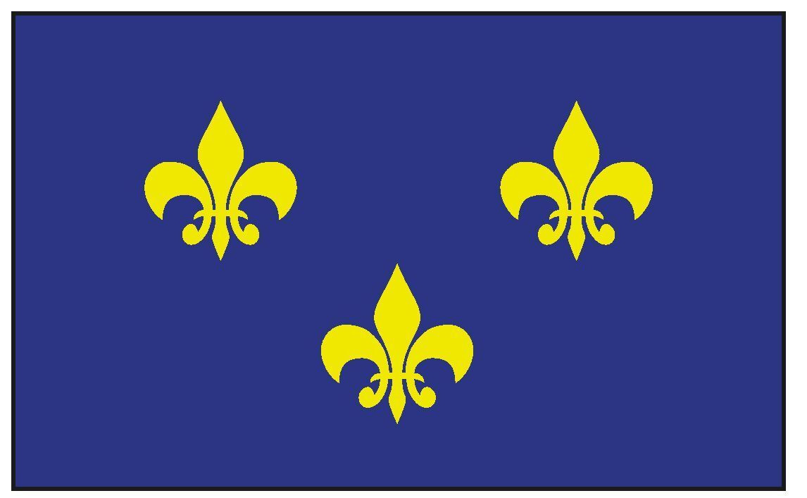 Fleur de Lis International Flag Sticker Decal F167
