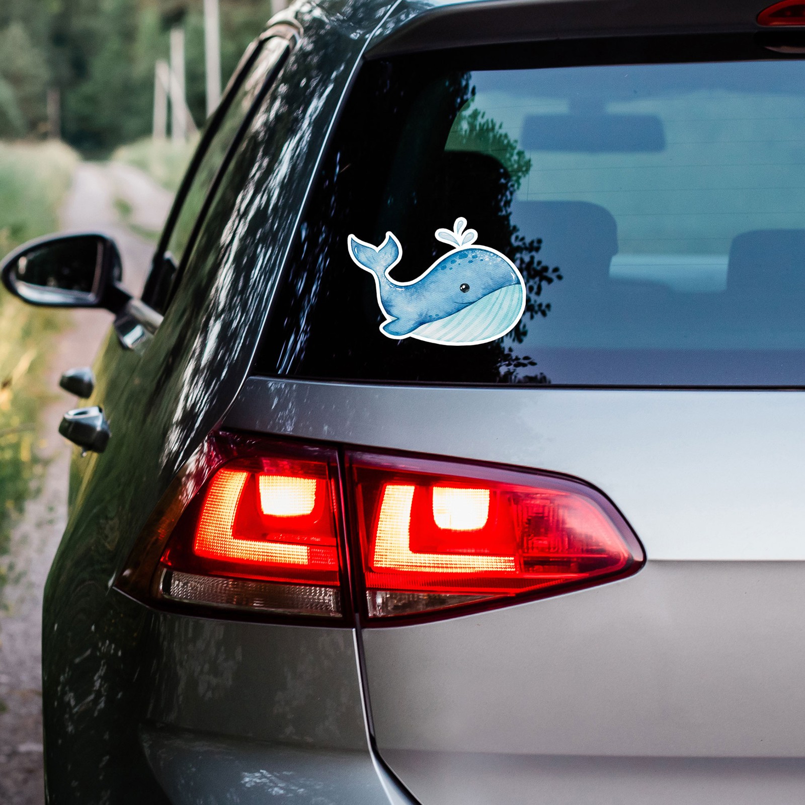 Cute Blue Whale – Vinyl Decal Sticker – Car Window Laptop – ebn9979