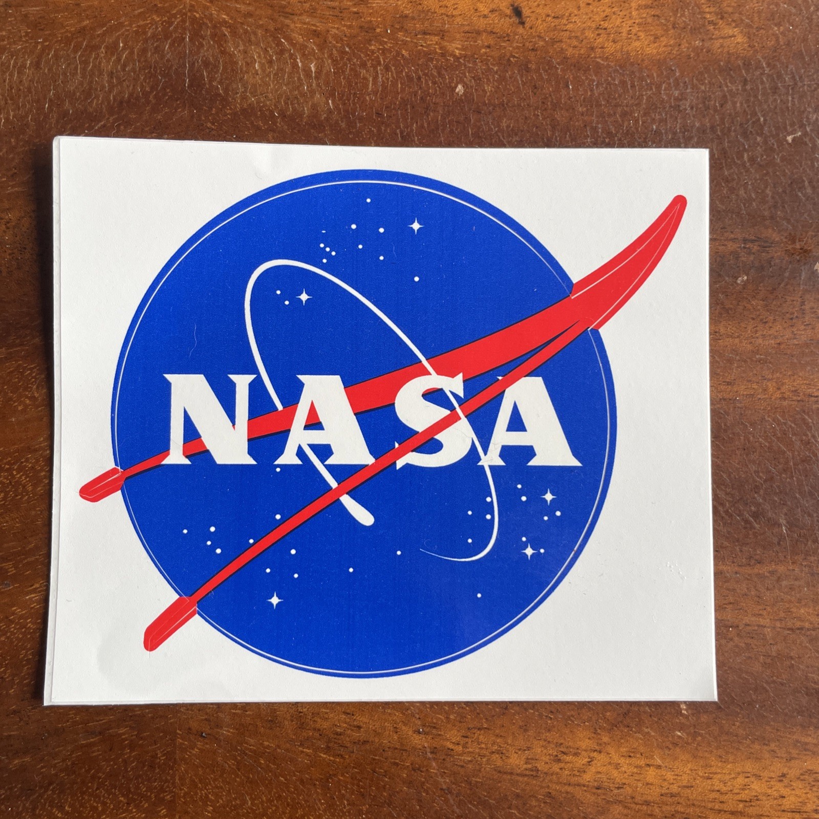 Nasa Blue Red Logo Shaped Vinyl Decal Sticker Space