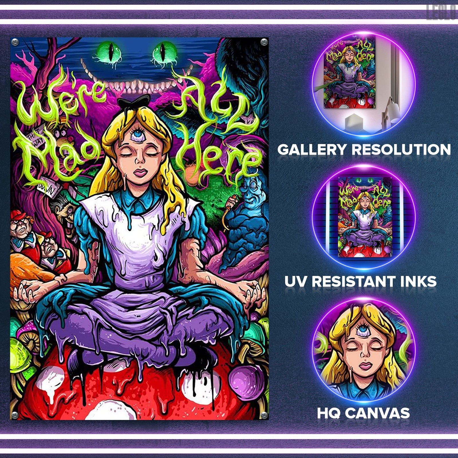 Halloween Psychedelic Tapestry for Bedroom Wall Decor – Spooky Canvas Wall