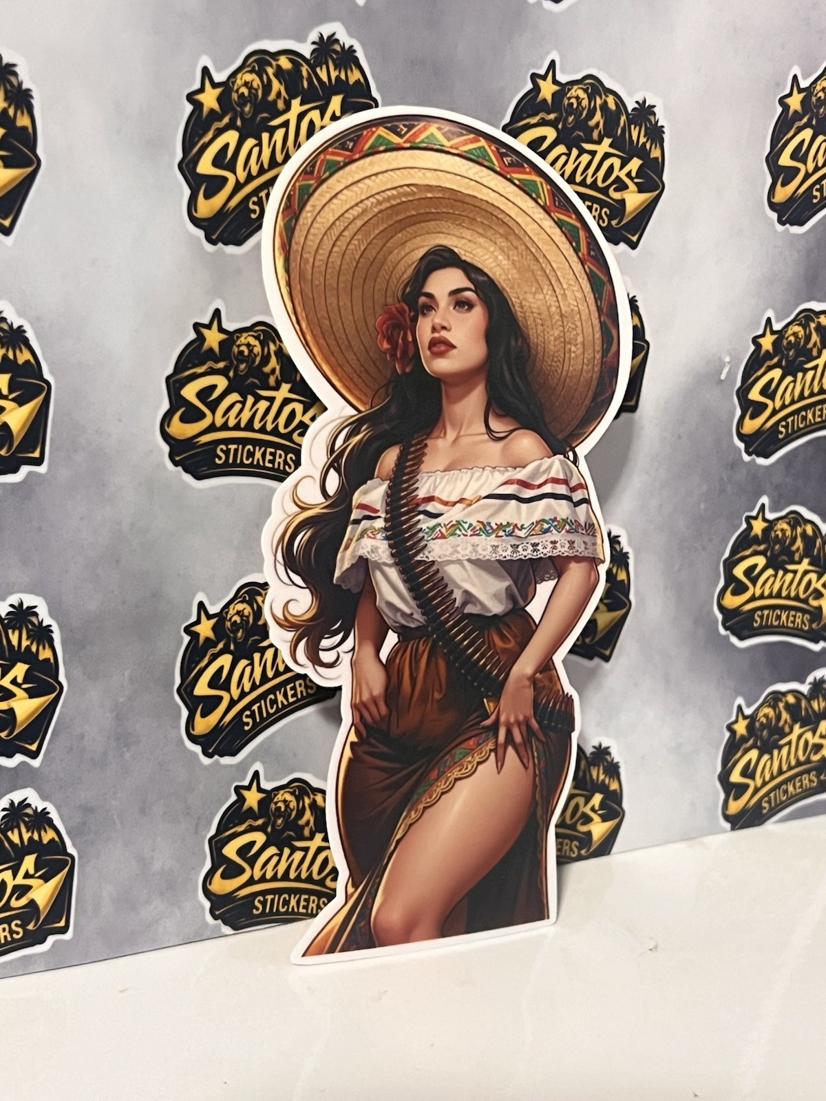 Mexican Charra Sticker , Mexican Babe Sticker Mexico Sticker 5×2.5