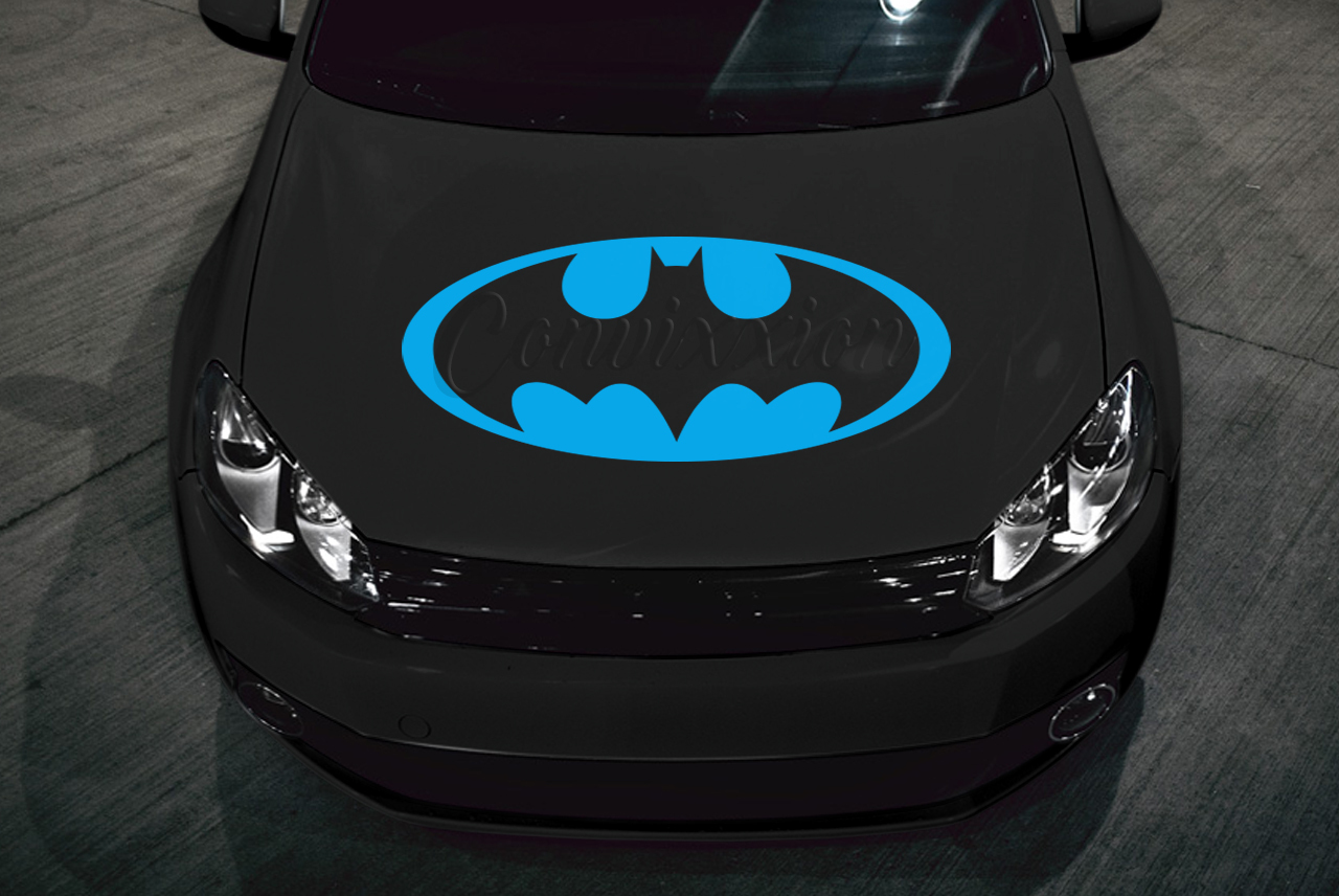 Classic Batman Hood Decal Car Truck Door Glass Vinyl 32" Single Color