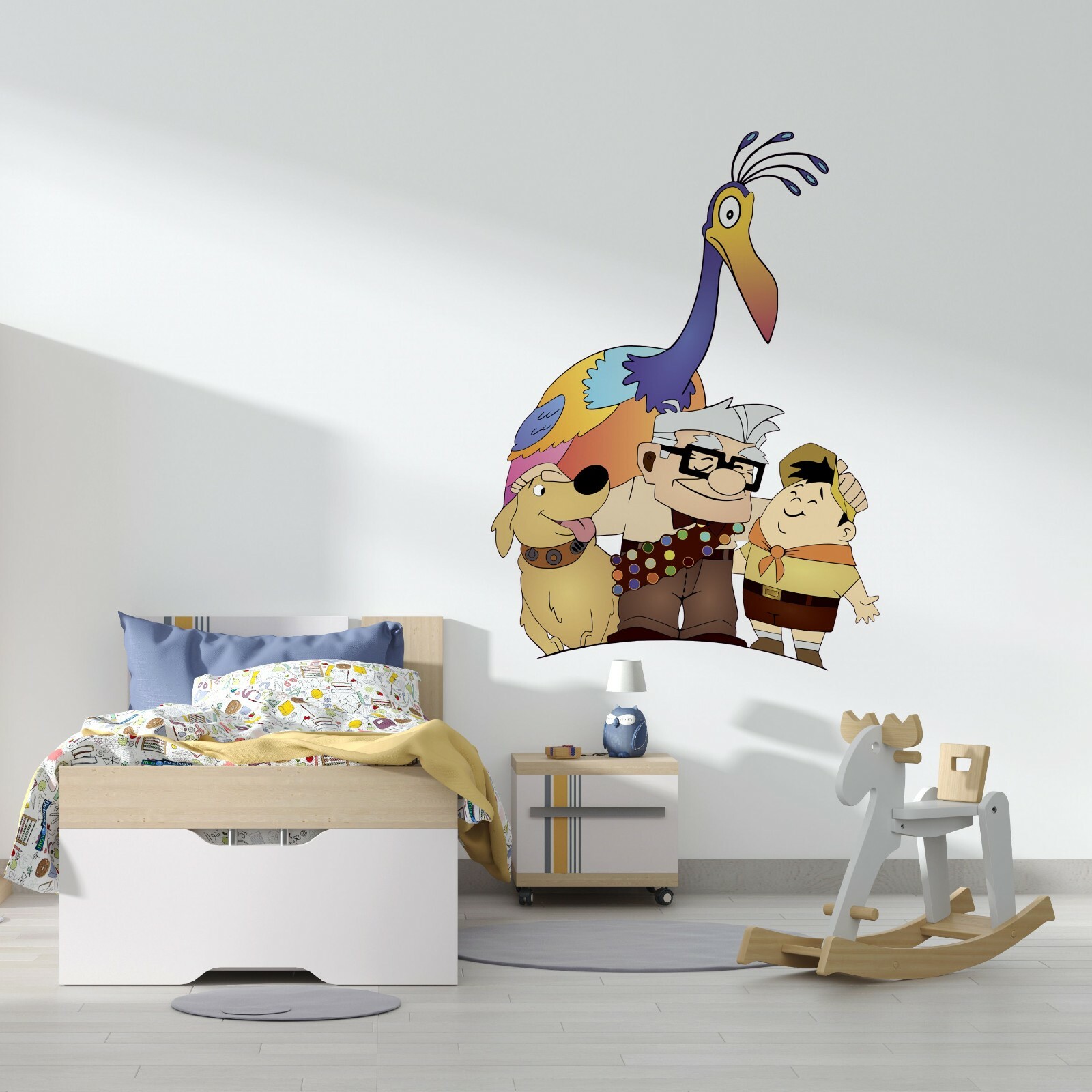Up Movie Decal Russell Dug Kevin & Carl Fredricksen Vinyl Home Wall Decal 20×27