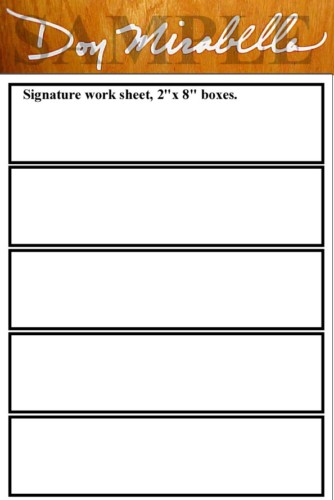 FREE SHIPPING!!!!!! 5 Copies Of Your Signature Made Into A Vinyl Decal