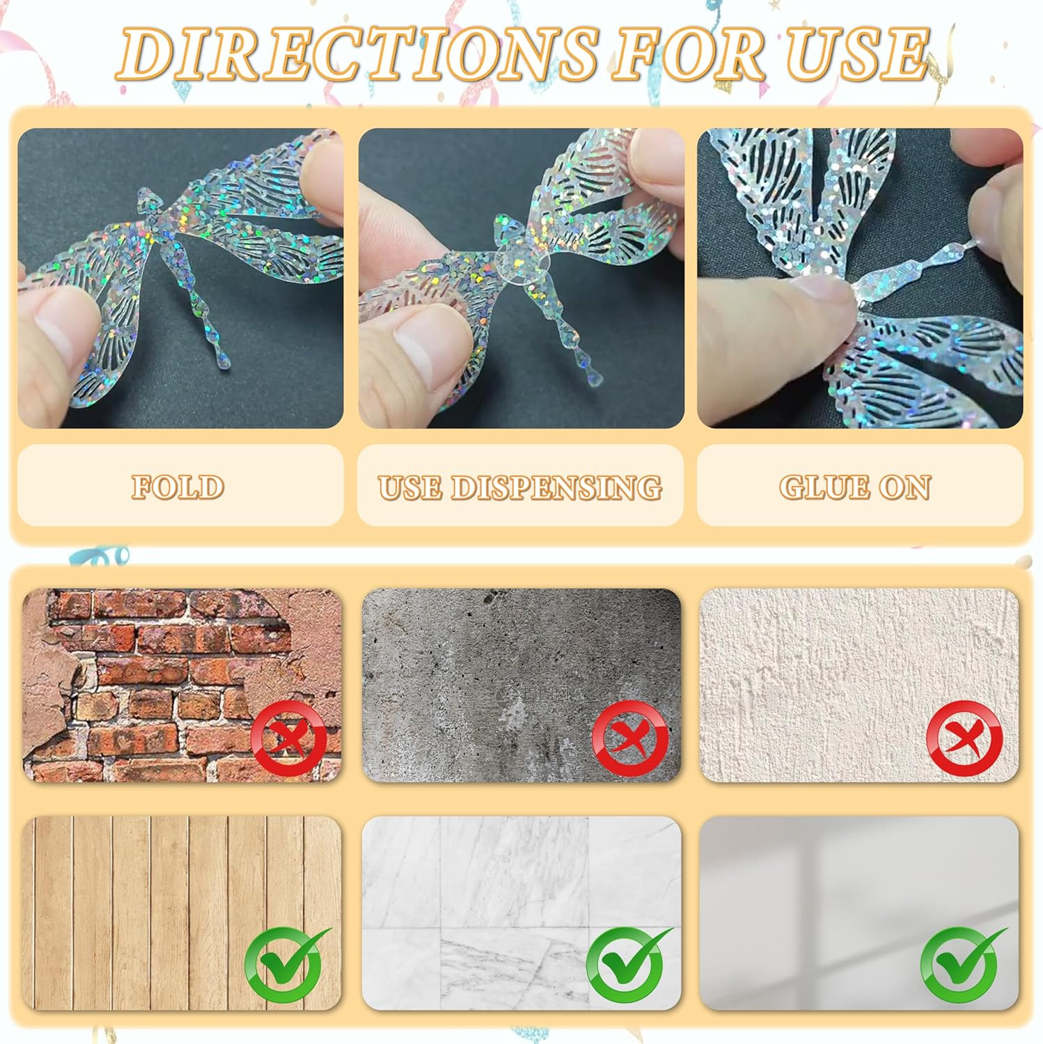 60 Pcs 3D Silver Dragonfly Wall Decor, 4 Styles 3 Sizes,Dragonfly Cake Birthday