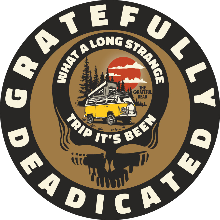 Grateful Dead What a Long Strange Trip Sticker Van Life Decal Stealie Deadhead
