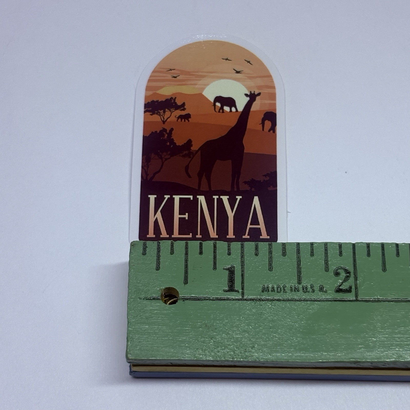 Kenya Africa Sticker Safaris Elephant Giraffes Art Decal Vinyl Country Tc9