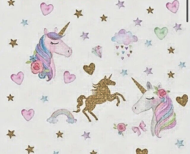Unicorn Wall Decal, Large Size Wall Sticker Décor for Gils Kids Bedroom