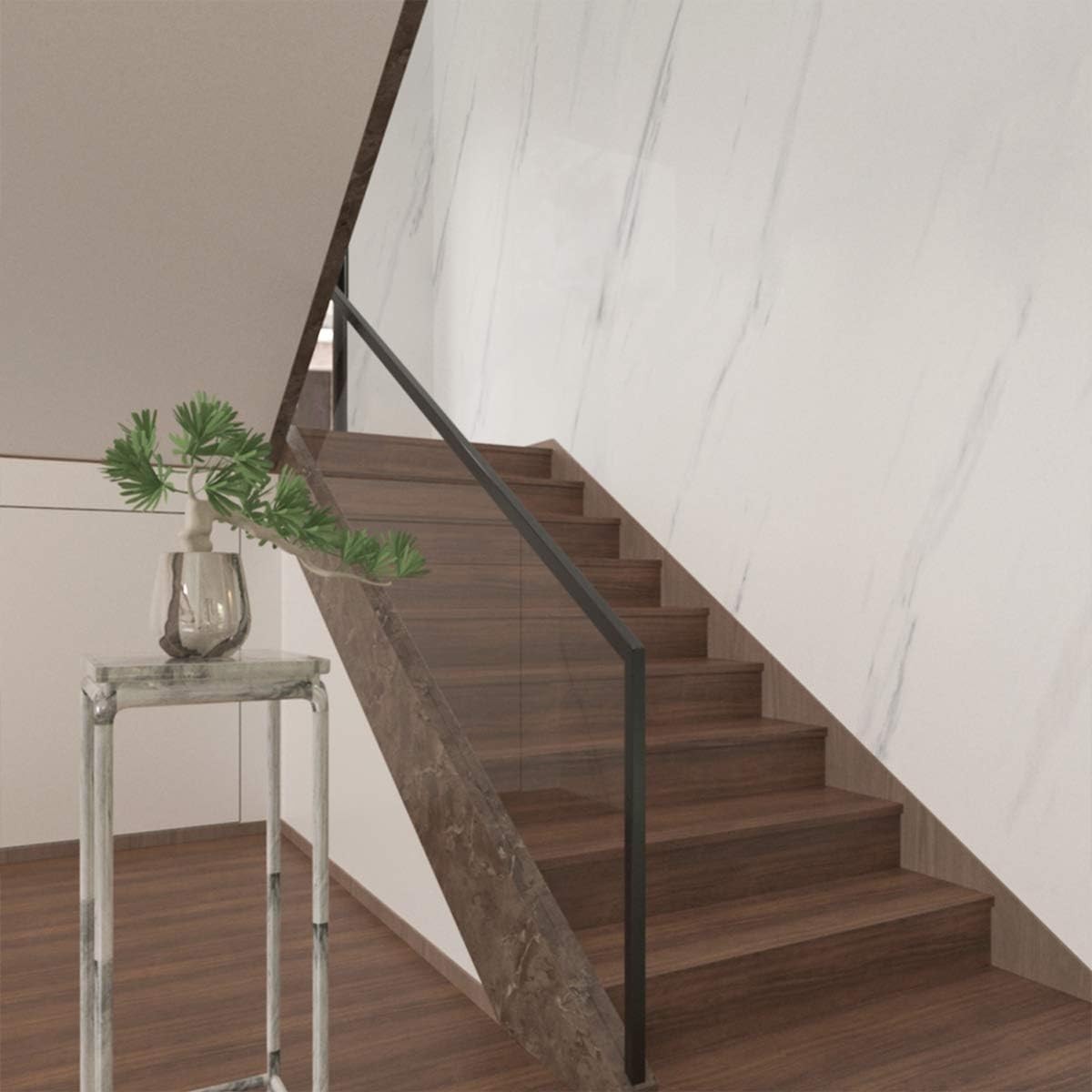 Large White Marble Granite Wallpaper Peel Stick Thicken 15.8x591inch Waterpro…