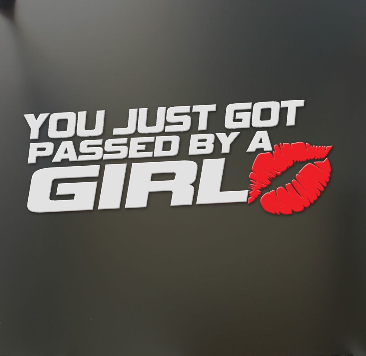 2x Kiss Mark Skull Lip Car Sexy Girl Lipstick Window Bumper Sticker Decal