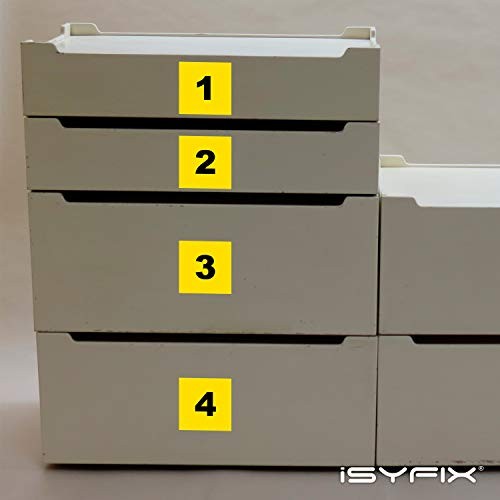 Consecutive Number Stickers – 1 to 50, 1 set – Vinyl Self 3-inch Yellow