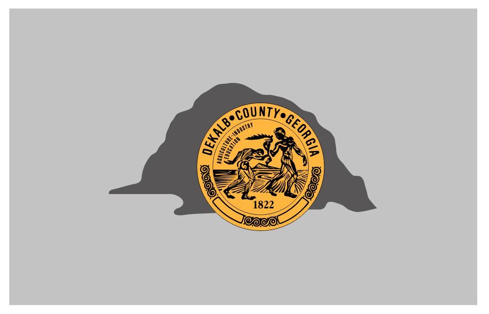 DeKalb County Georgia Flag Sticker Decal F764