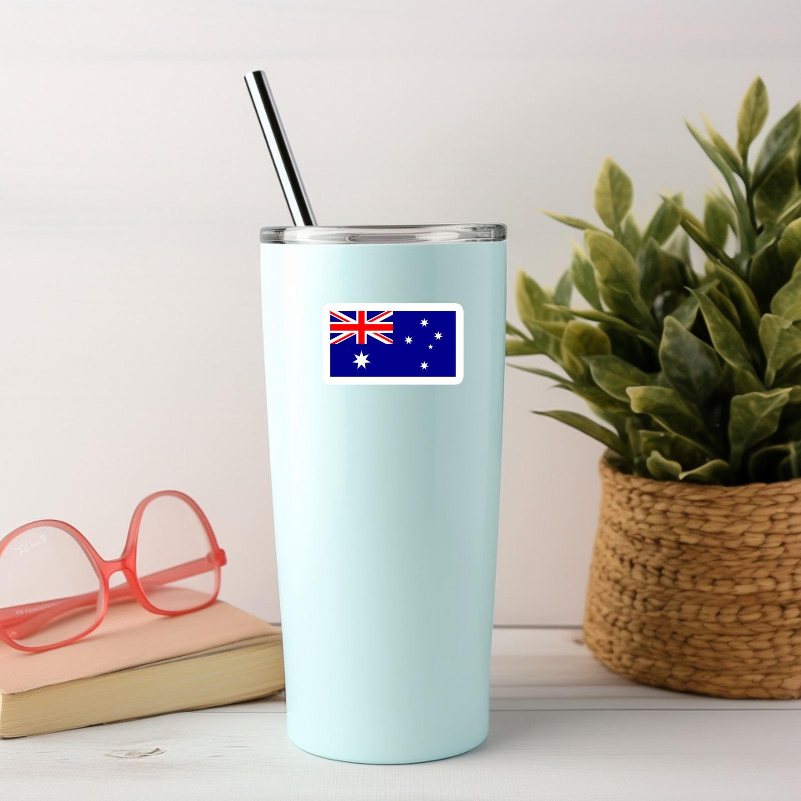 6 Pack Australia Flag Stickers – Premium Vinyl Decals | Waterproof , Easy Apply