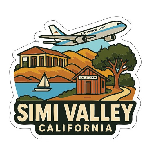 Simi Valley California Sticker Decal Vinyl Die-Cut City Skyline Landmark Design