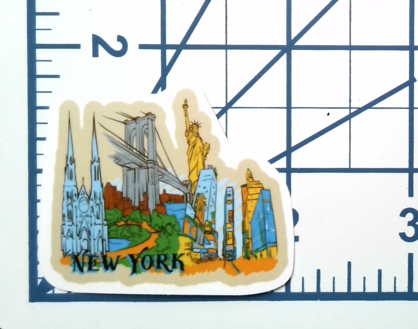 New York City Vinyl Sticker Brooklyn Bridge Statue of Liberty NYC Decal Die Cut