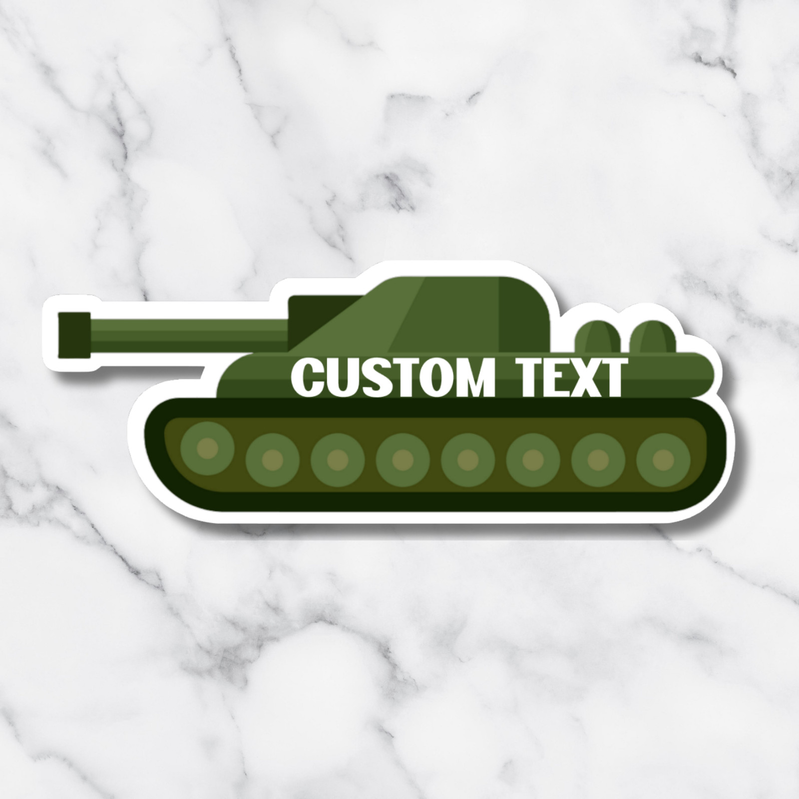 Custom Name Tank Sticker – Personalized Army Tank Vinyl Sticker, Military Gift