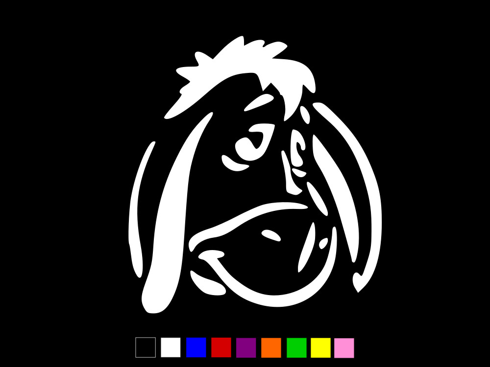 EEORE STENCIL Winnie Pooh Vinyl Decal Laptop Wall Car Sticker CHOOSE SIZE COLOR