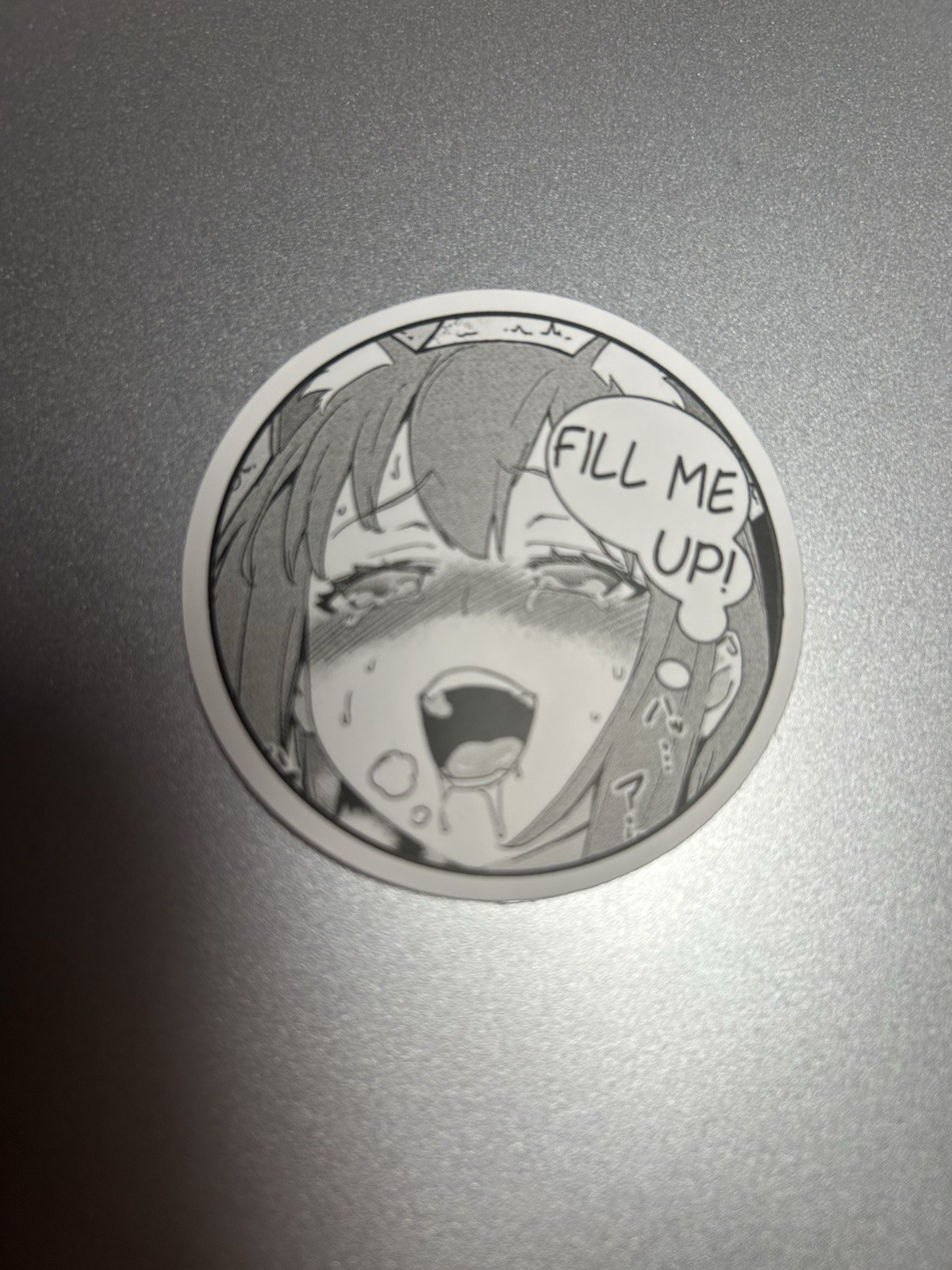 black and white waifu lewd stickers
