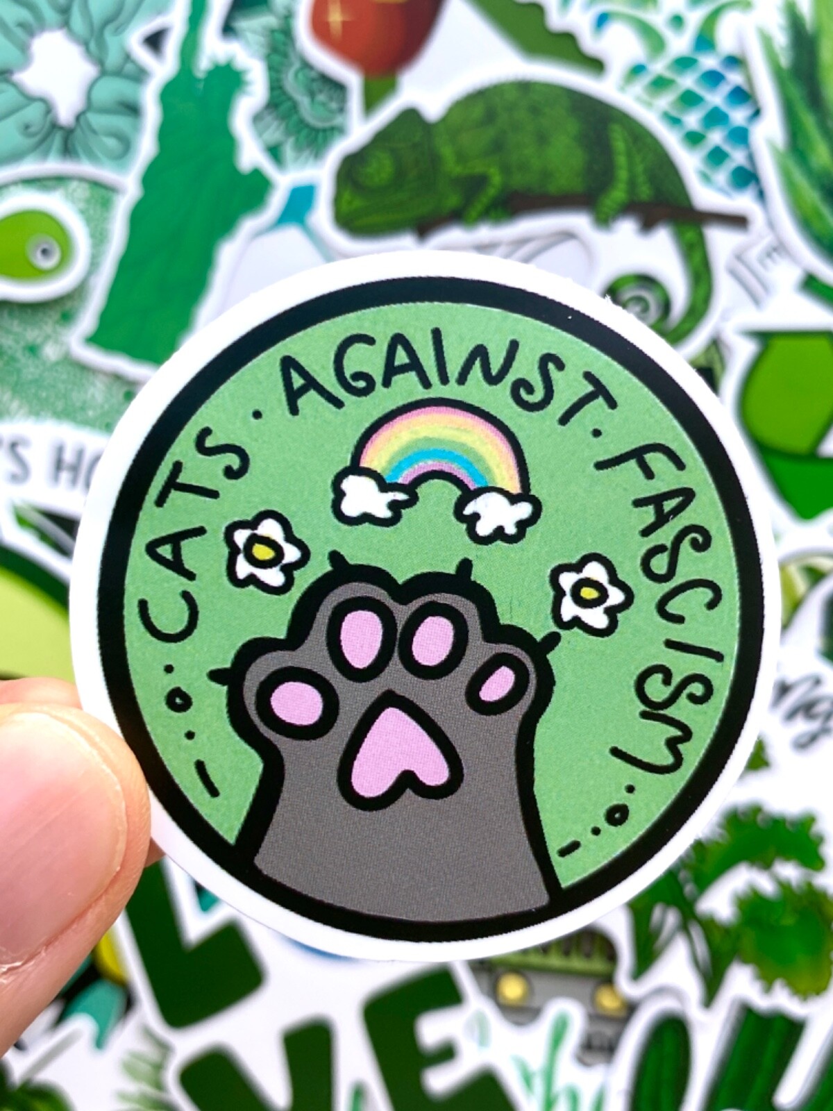 5-50 pcs Green Cute Kawaii Stickers, Succulent Plant Nature Forest Vegan Decals