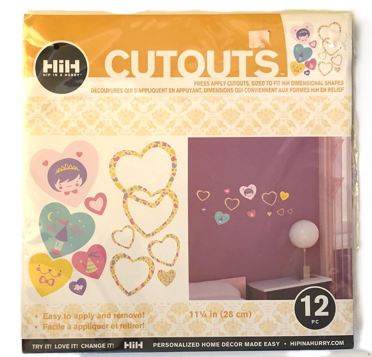 HIH Hip In A Hurry Style, Fun Velocity Die-Cut Wall Décor For Kids Three Packs
