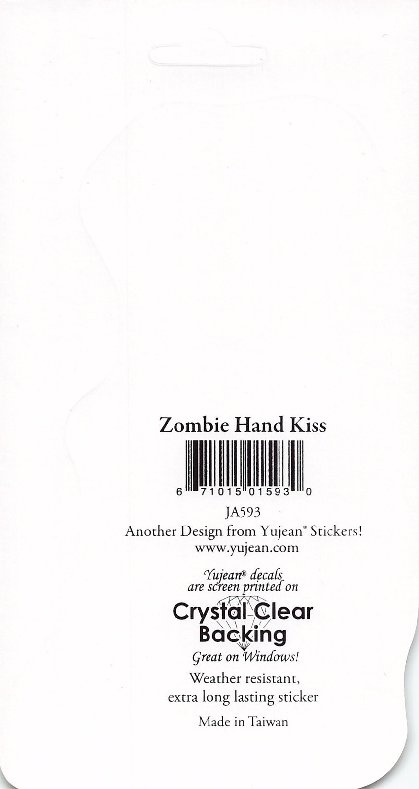 Zombie Hand Kiss Love Agorables Die-Cut Decal Sticker New Heart Couple