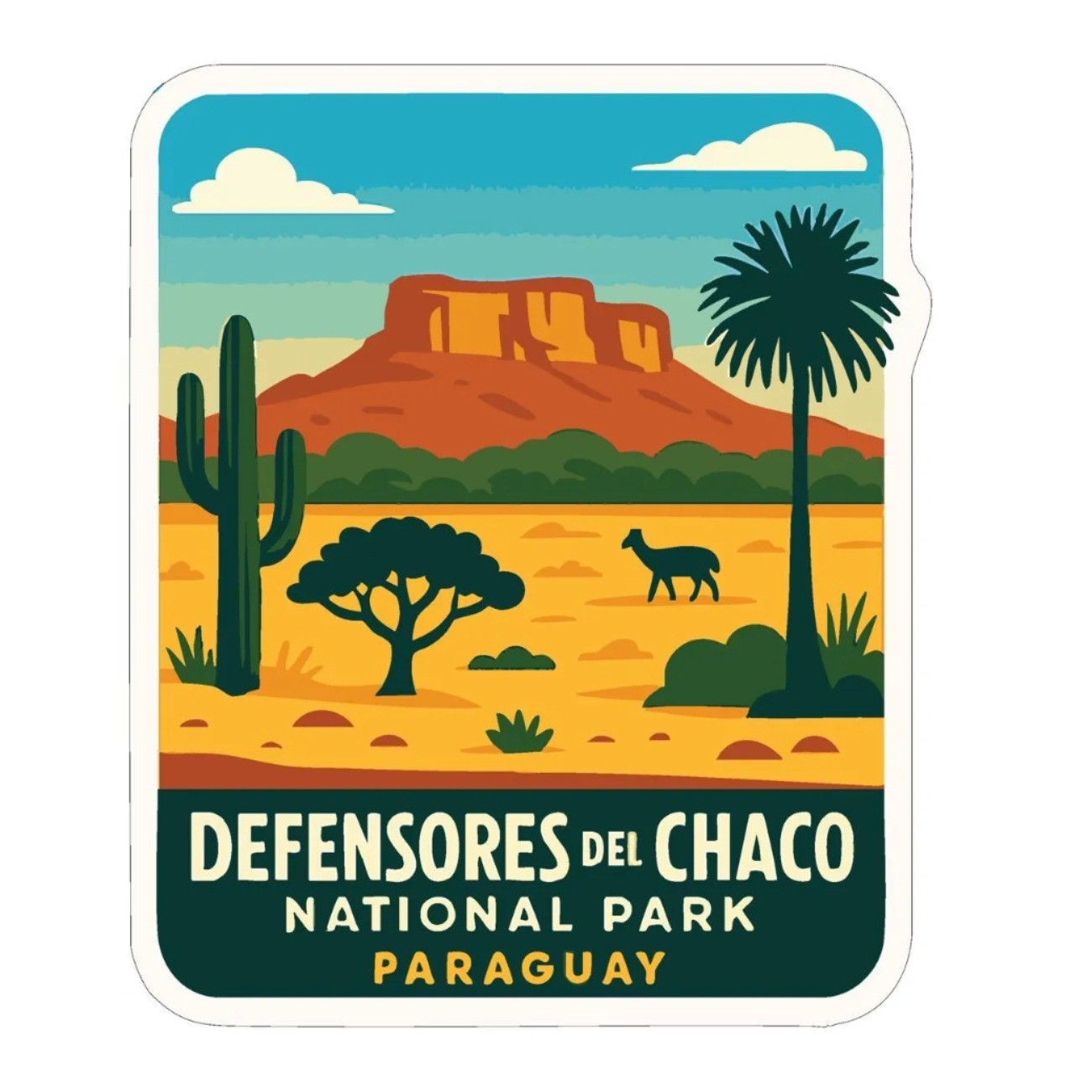 Defensores del Chaco Paraguay Iron On Heat Transfer Vinyl HTV National Park