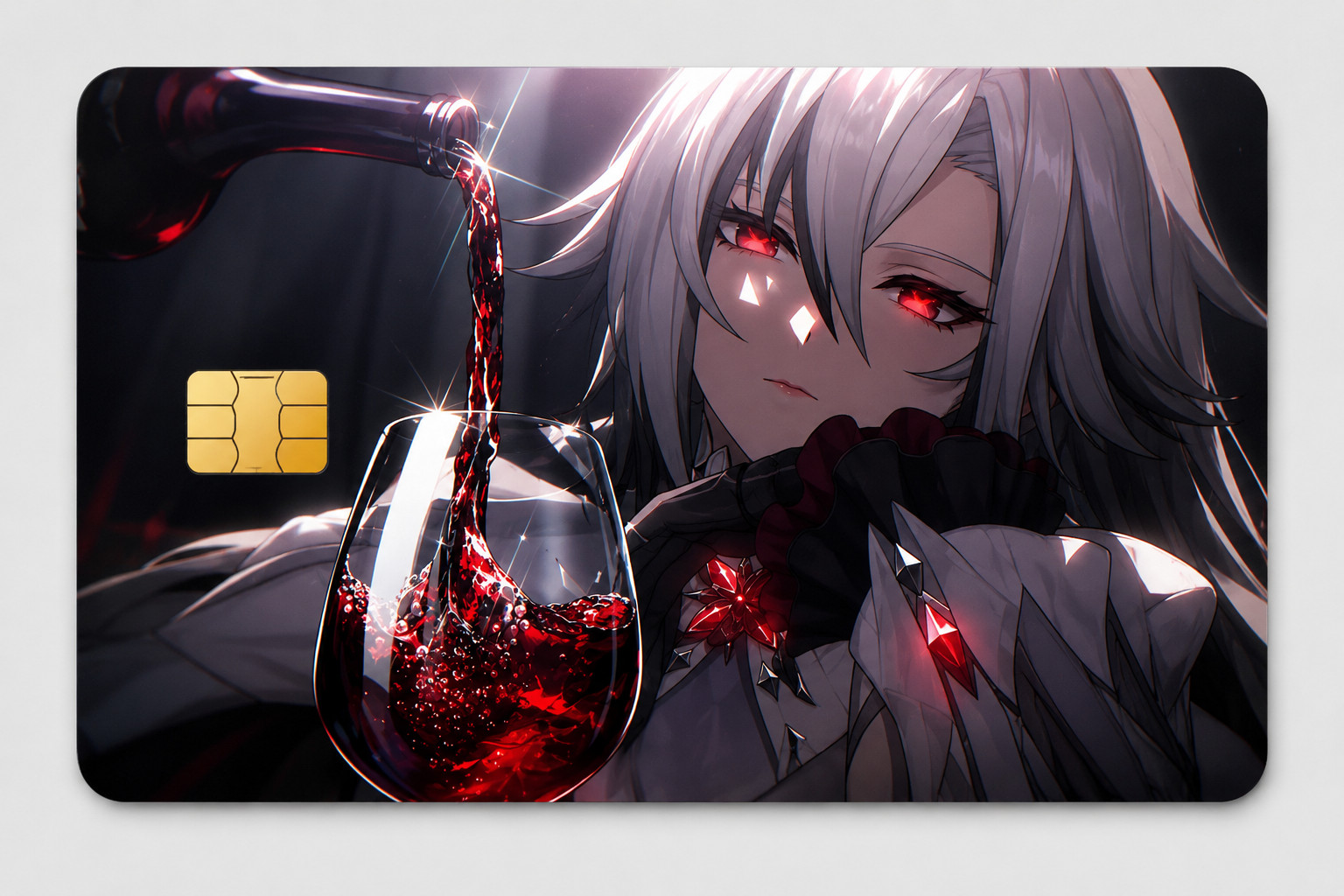 Crimson Pour of Arlecchino Genshin Impact Debit Card Credit Card Skin