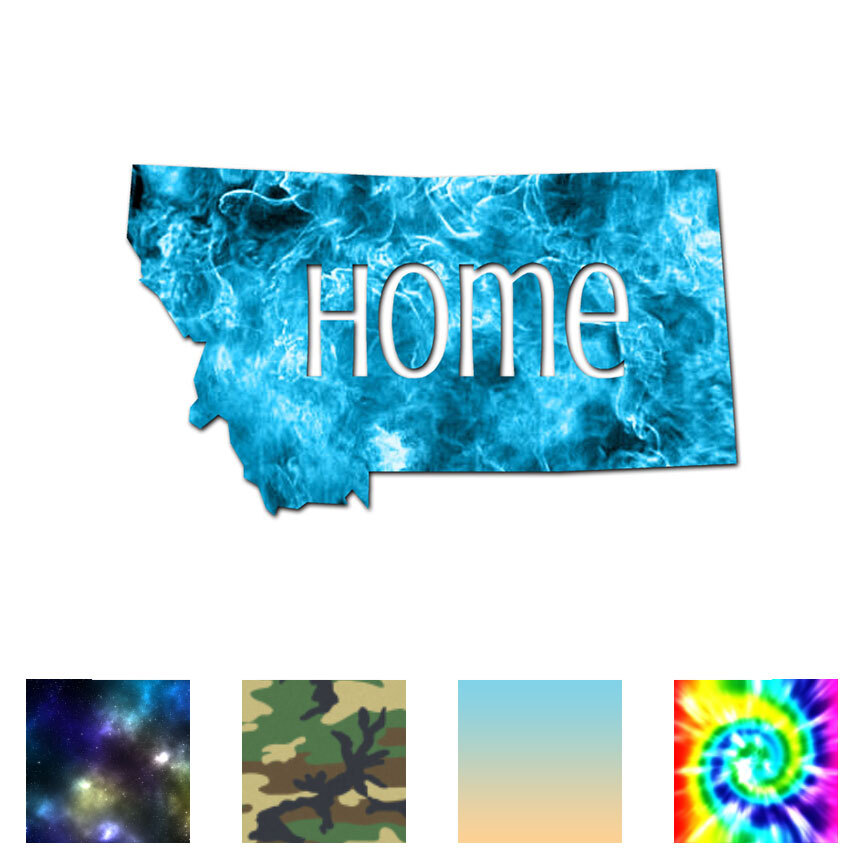 Montana Home State – Vinyl Decal Sticker – Multiple Patterns & Sizes – ebn3828