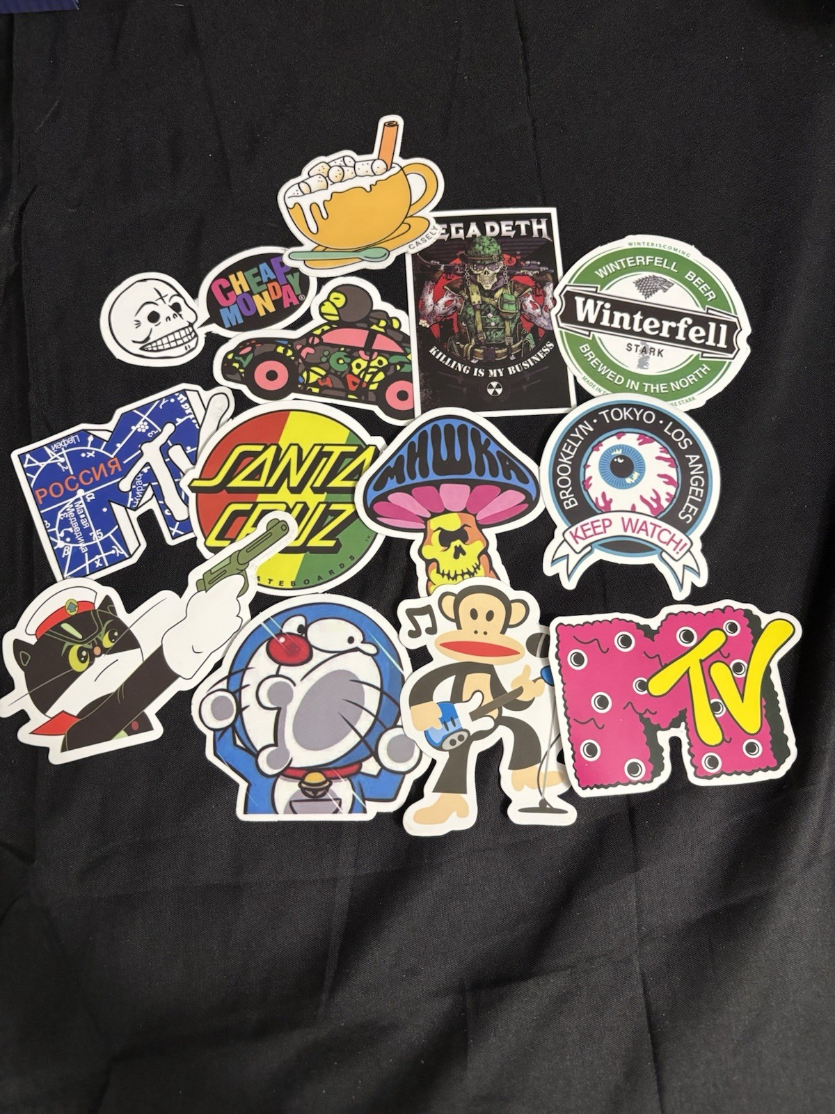 Stickers Multicolor Vinyl Pop Culture Cartoon Stickers Doraemon Paul Frank