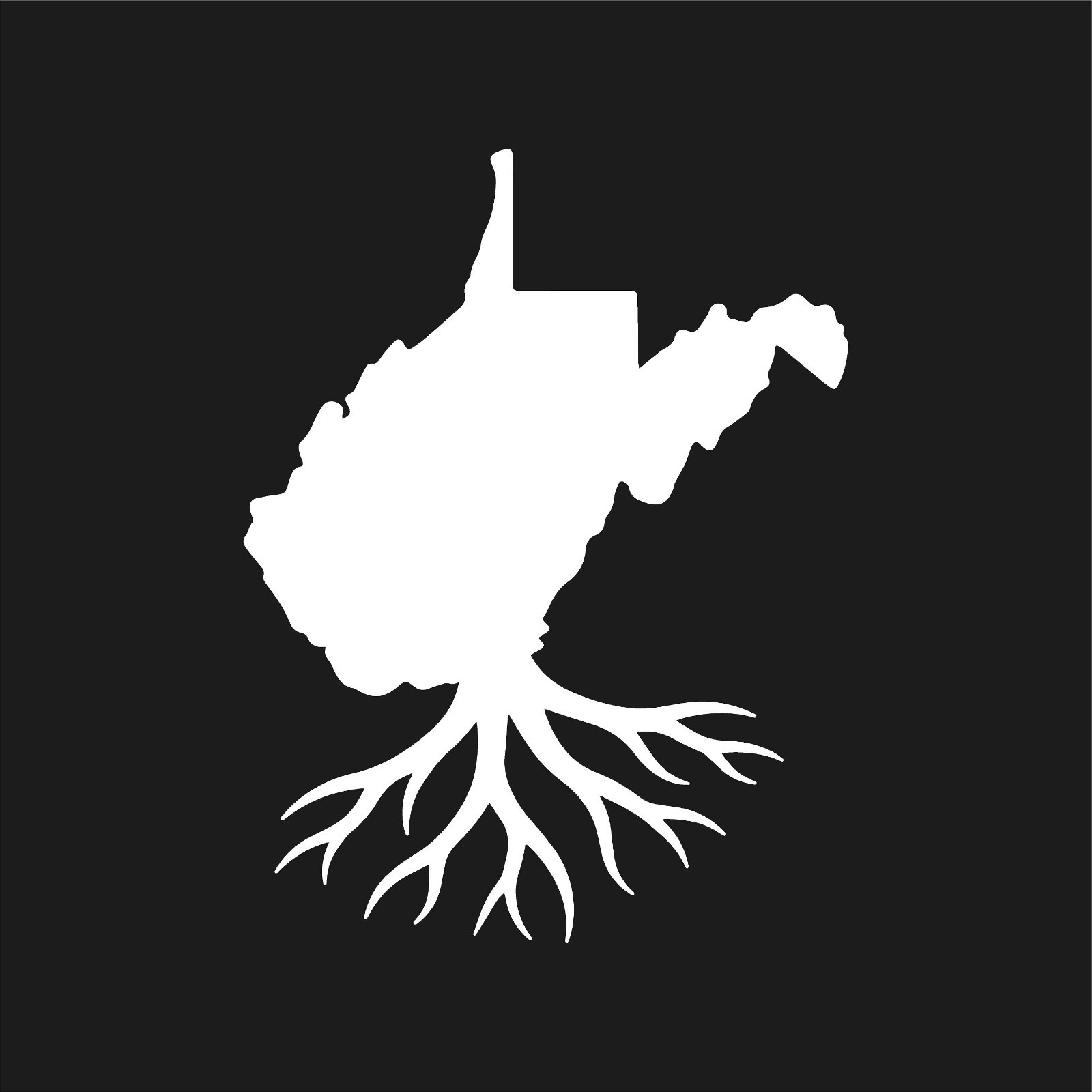 West Virginia Roots Vinyl Decal State Outline Silhouette West Virginians sticker