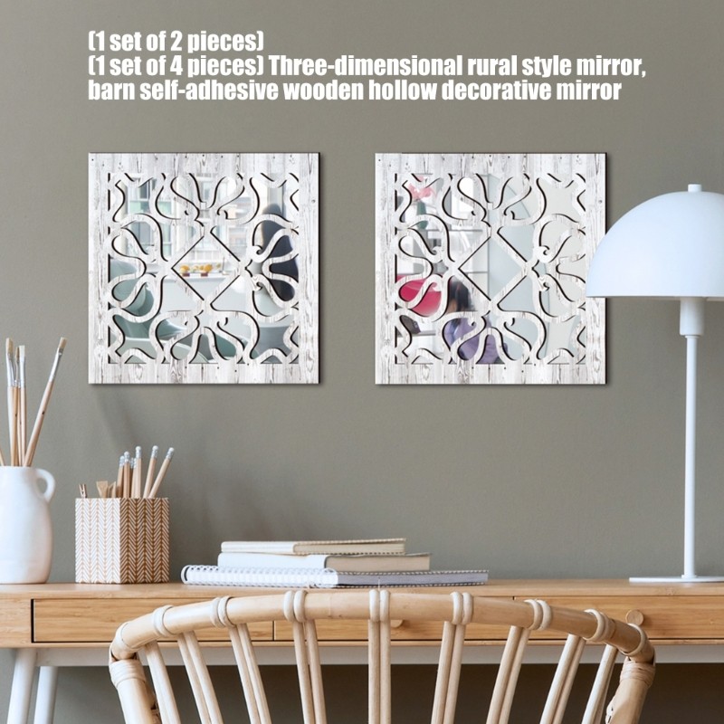 Bohemia Wall Mirror Decors Shatterproof Retro Mirror for Wall Decorative Mirror