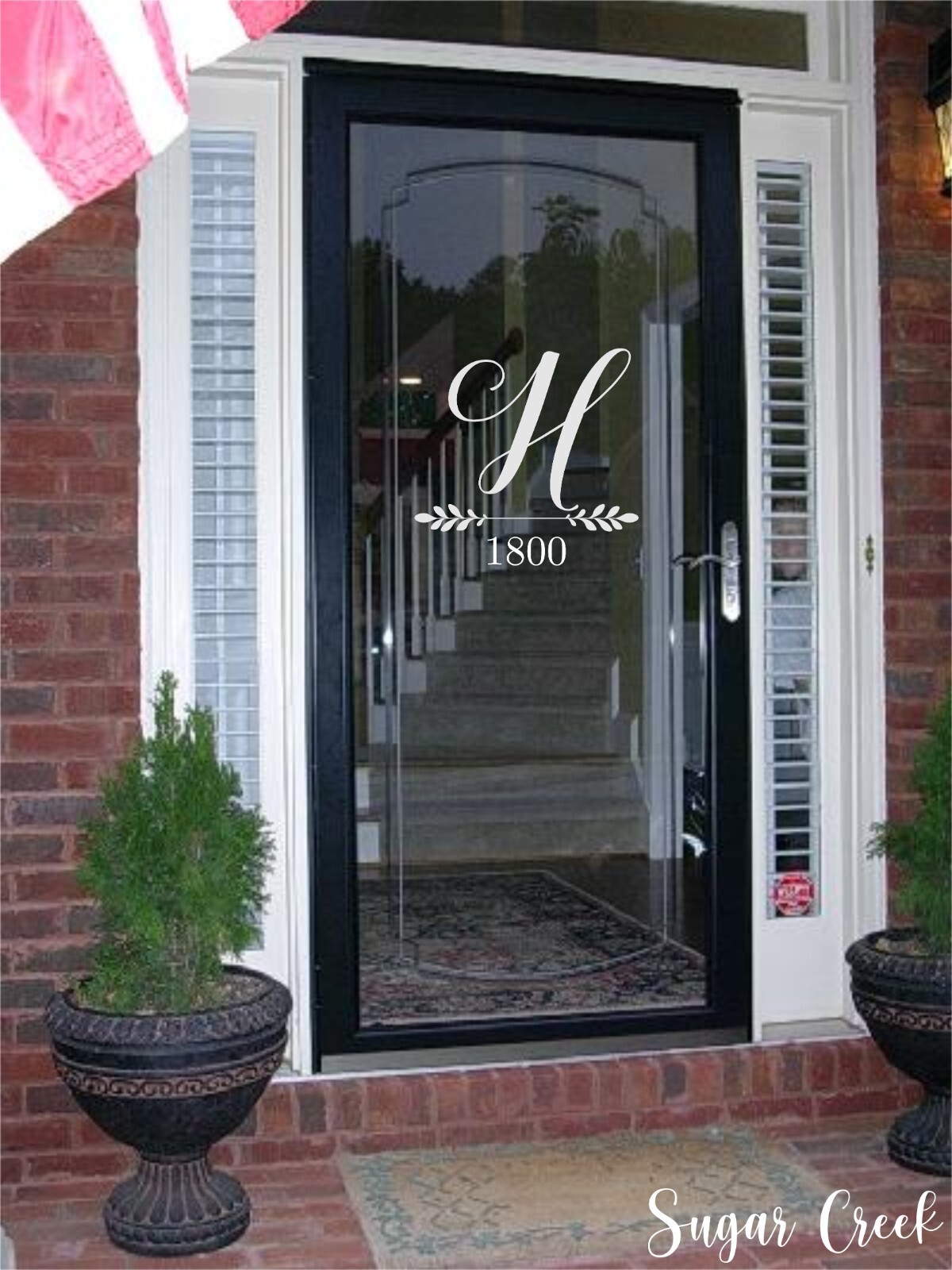 Front Door Decal #4 -Personalized Storm Door Decal-Family Monogram-Front Door
