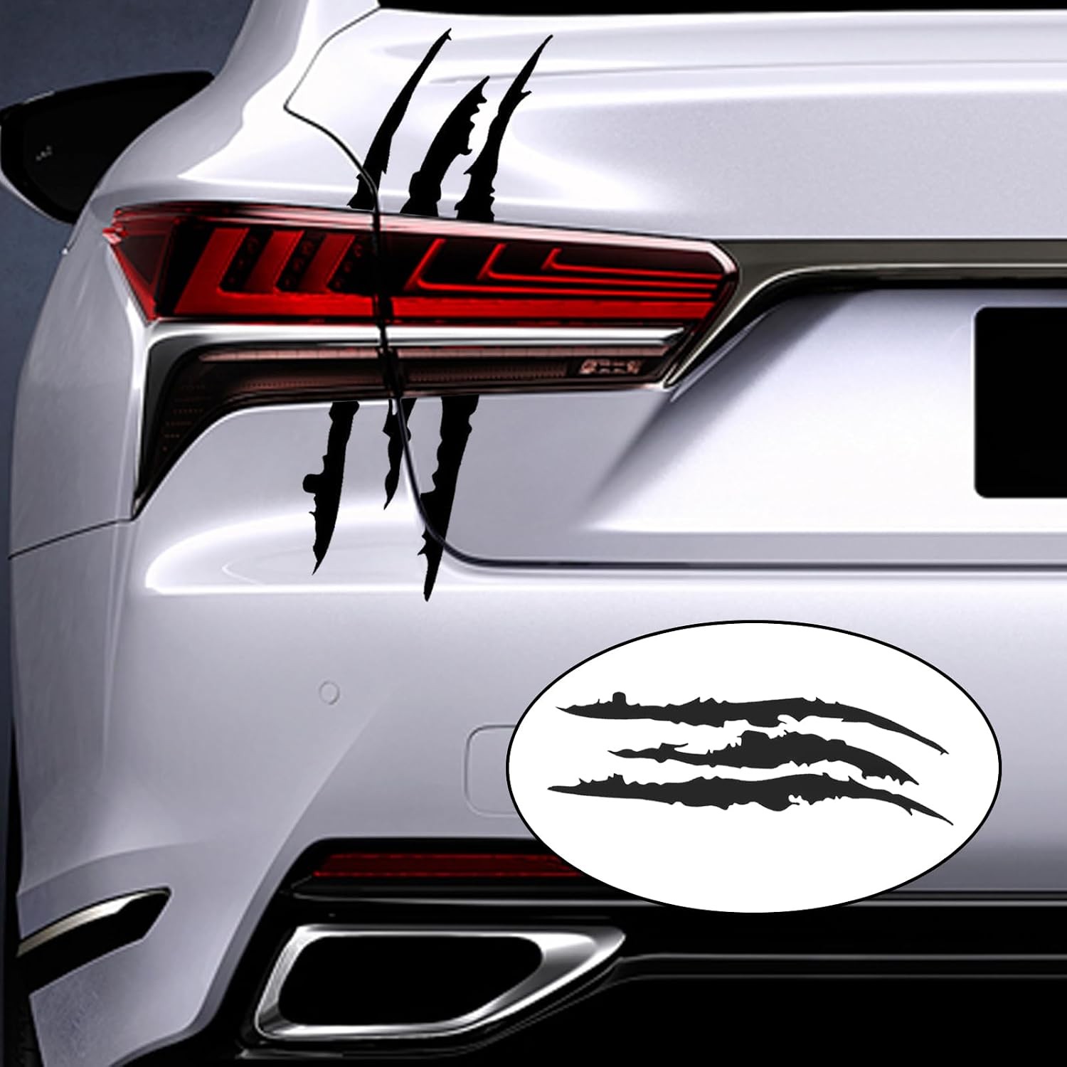 1 Full Set Monster Claw Sticker for Car Hood Decal 1 Set, Car Decals Claw Mark