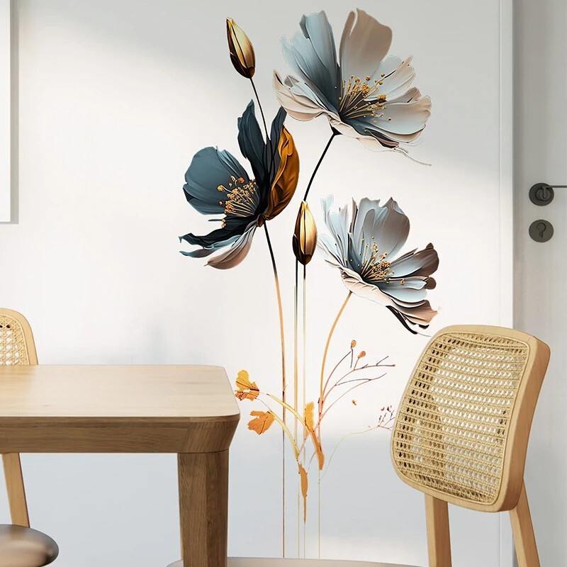 Removable Flower Lotus Decal 3D Wall Sticker Art Vinyl Mural Bedroom Home Decor