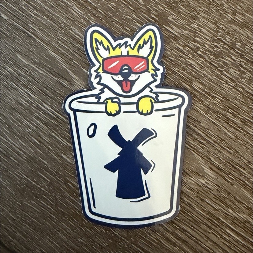 Dutch Bros Dog Coffee Cup Fridge Magnet
