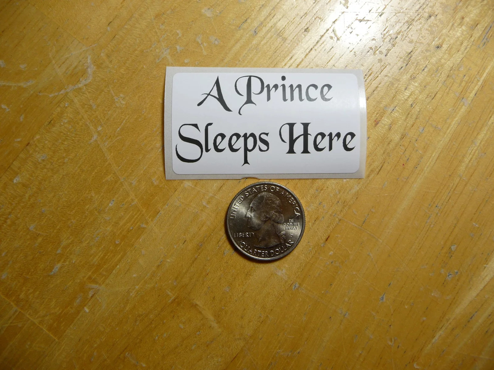 A PRINCE SLEEPS HERE STICKER DECAL 1 – 50 BULK PACK FUNNY BABY NURSERY