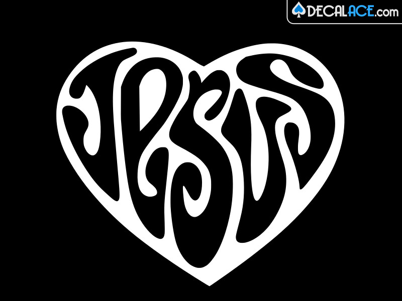 JESUS IS IN MY HEART Vinyl Decal Car Wall Window Sticker CHOOSE SIZE COLOR