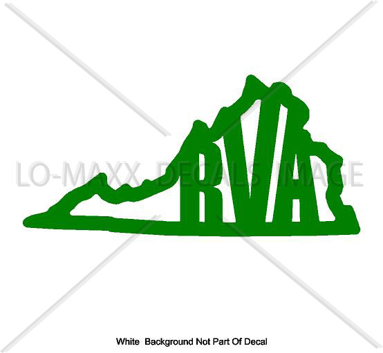 RVA Richmond Virginia State Logo Custom Design High Quality Die Cut Vinyl Decal