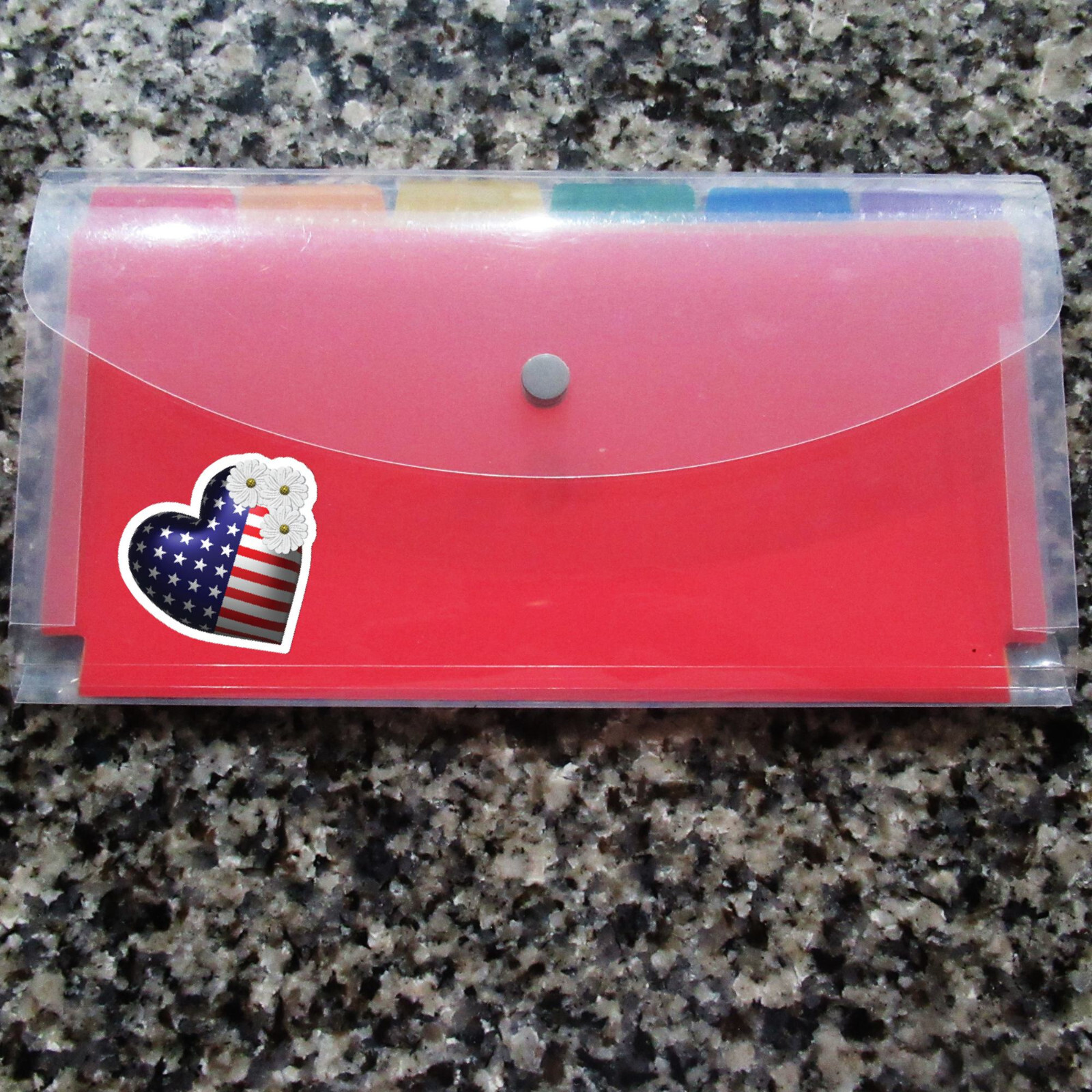 Usa Flag Heart Shaped Vinyl Stickers Cut to Shape Waterproof Decal Laptop Car