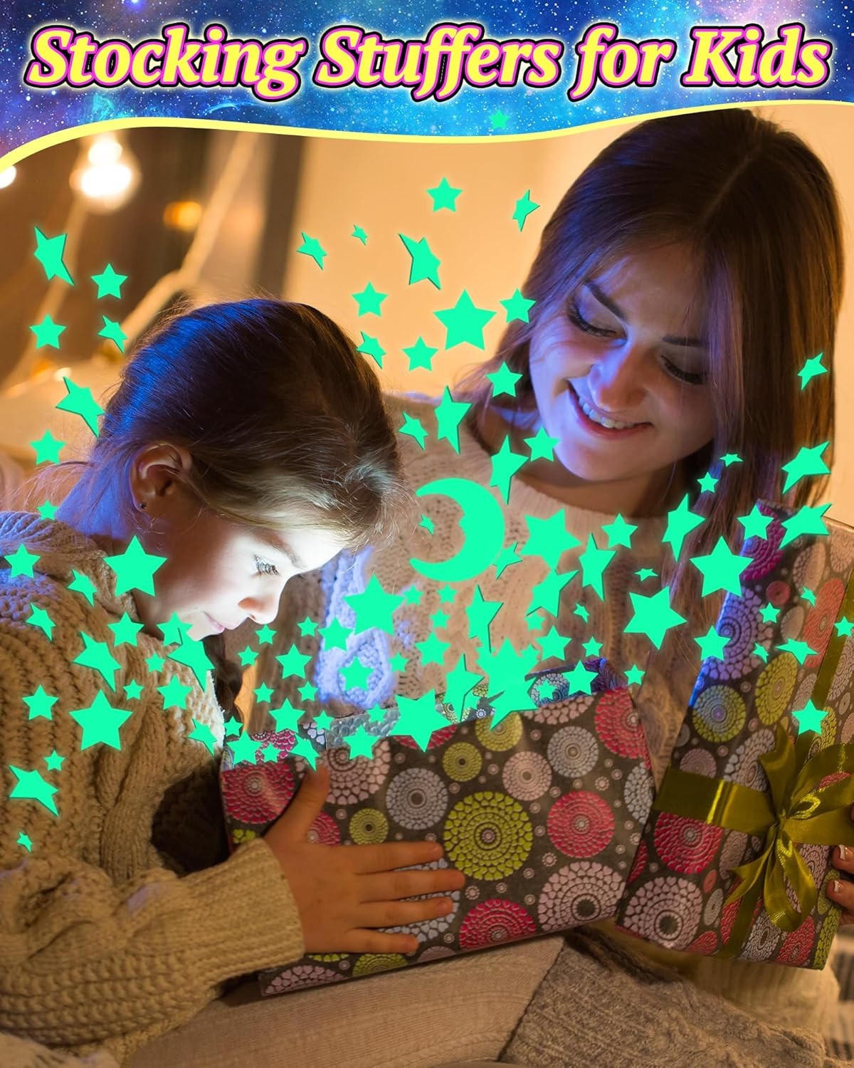 201 Pcs Glow in the Dark Stars Stickers for Ceiling, Kid Room Wall Decor | Stars