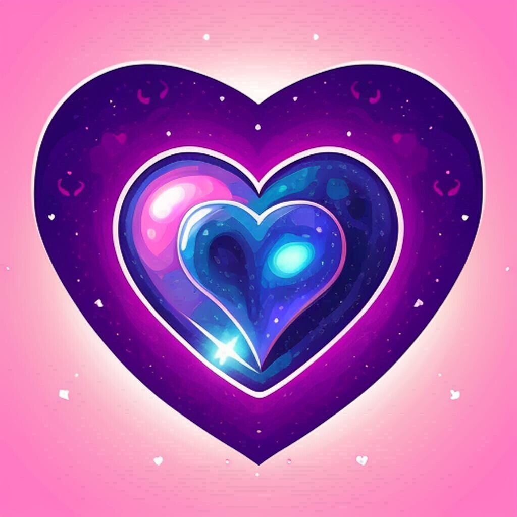 Galaxy Heart Sticker Decal