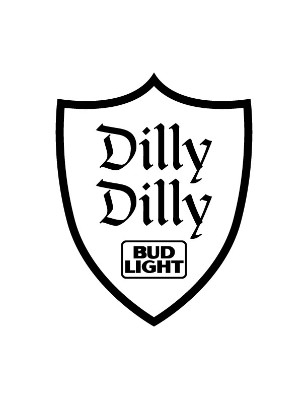 Dilly Dilly shield Decal or Sticker for most surfaces cars 6"… FREE SHIPPING